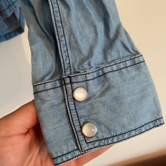 Forever 21 jean button up flannel - Picture 3 of 4